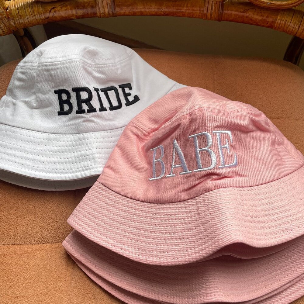 NWT Bride And Babe Bachelorette Party Bucket Hats